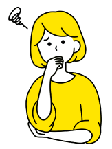 悩んでいる女性のイラスト