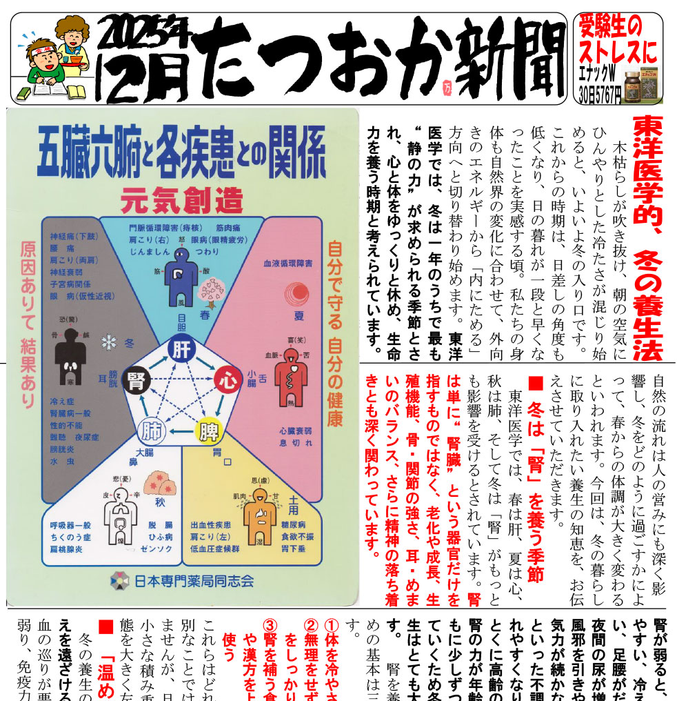 東洋医学的、冬の養生法